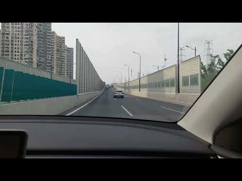 Driving Tesla Model Y in Shanghai