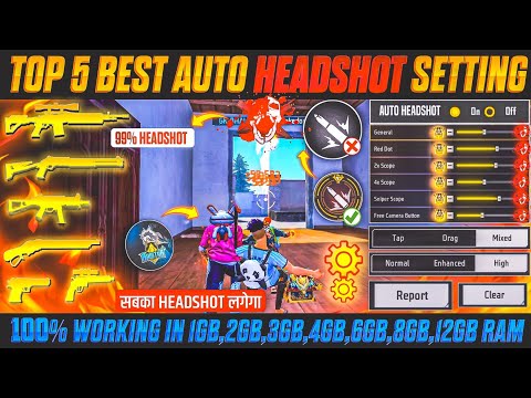 Free Fire Max Auto Headshot Trick 2025 Sensitivity Setting | 2gb, 4gb, 6gb Ram Headshot Sensitivity 