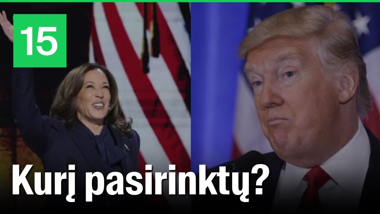 D.Trumpas ar K.Harris: ką pasirinko praeiviai Vilniuje?