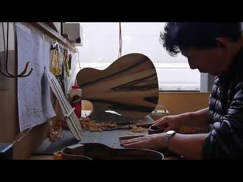 【希少材・黒柿】テナーウクレレ製作の裏側｜力木削りの繊細な技｜Bracing Carving for Tenor Ukulele (Luthier Work)