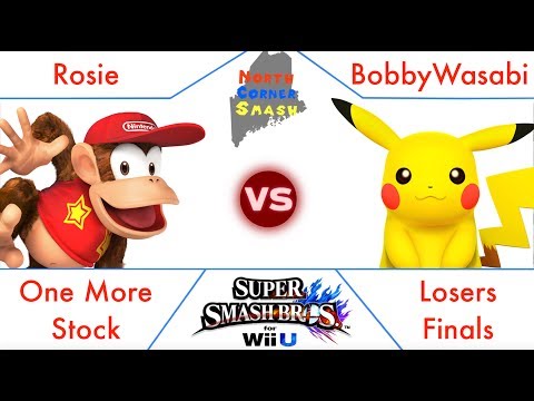 Sm4sh Singles - Rosie (Diddy Kong/Fox) vs. BobbyWasabi (Pikachu) - NCS: One More Stock