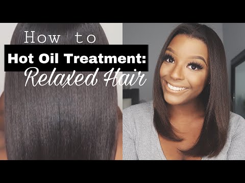 How to: Hot Oil Treat Relaxed Hair ♡