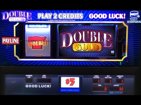 CLASSIC OLD SCHOOL HIGH LIMIT SLOTS: DOUBLE GOLD SLOT PLAY! DOUBLE GOLD SLOT MACHINE!