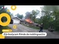 Agent redt hond uit brandend huis