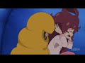 Pokemon Journeys Dawn And Chloe Used Piplup Bubble Beam To Correct Their Hair