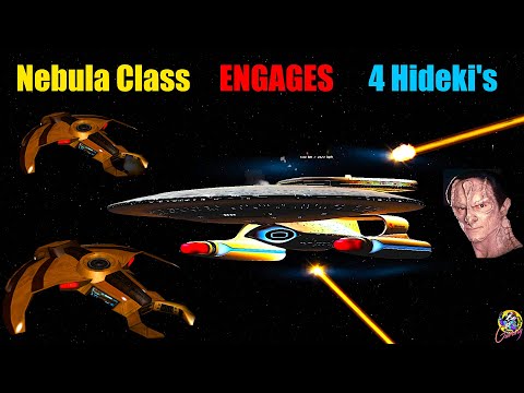 Viewer Request - Nebula Class VS 4 Cardassian Hideki - Both Ways - Star Trek Starship Battles