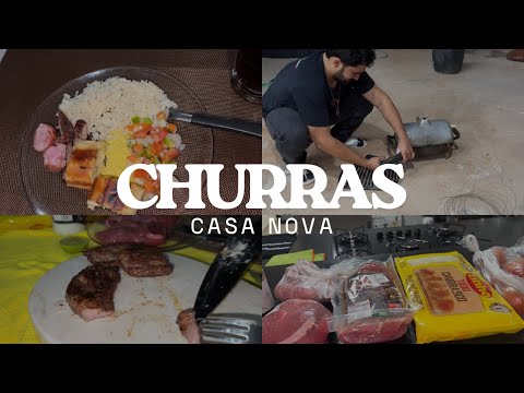 PRIMEIRO CHURRASCO NA NOSSA CASA NOVA🤍