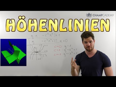 Höhenlinien/Niveaulinien + Beispiel + 3D Herleitung Einfach Erklärt!