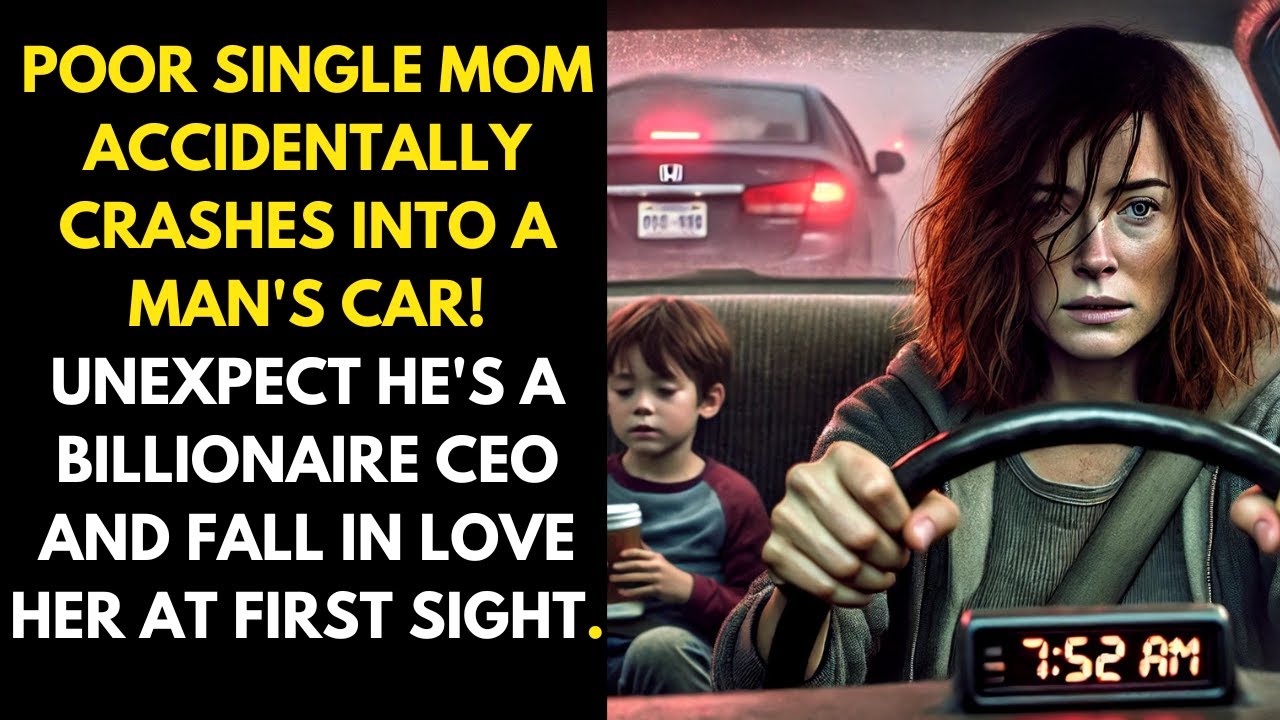 Poor Single Mom Accidentally Crashes Into A Man's Car! Unexpect He's a Billionaire CEO and Fall In