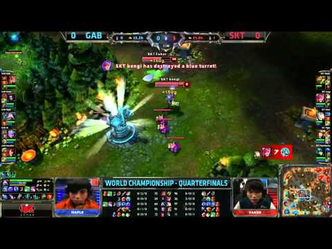 Gamania Bears vs SKT T1 Game 1 - S3 WC Quarterfinals- GAB vs SKTT1