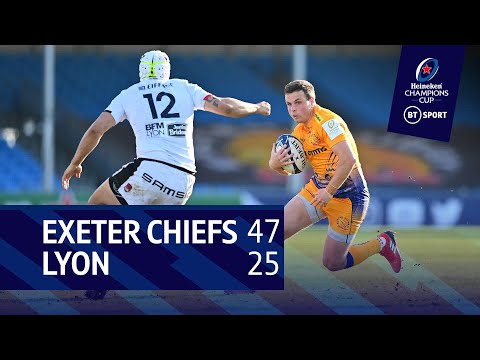 Exeter Chiefs vs Lyon (47-25) | Seven-Try Chiefs Continue Title Defence | Champions Cup Highlights