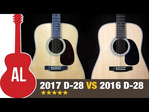Martin D-28 Comparison: 2016 vs 2017