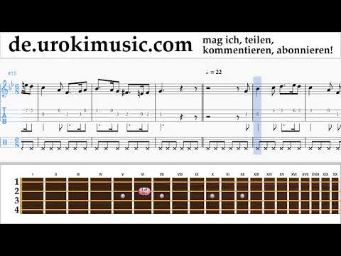 Ukulele Unterricht Greensleeves Noten Lernen Teil#2 um-b995
