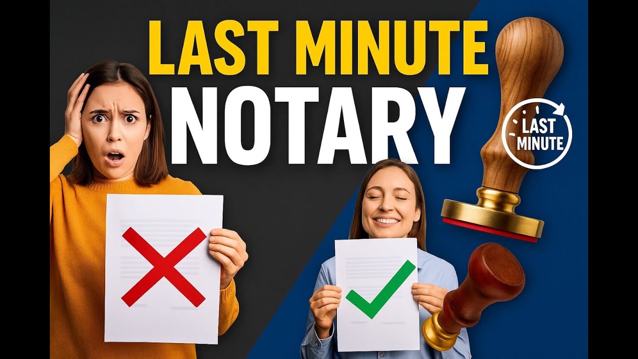 Last-Minute Notarization? We've Got You Covered
