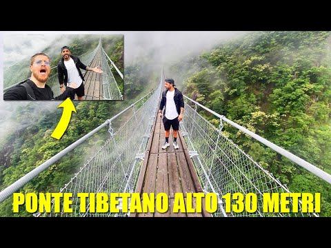 LIFE RISKS ON A 130-METRE TIBETAN BRIDGE - DADDA SLIPS AND RISKS FALLING!