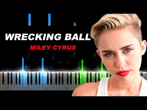 Miley Cyrus - Wrecking Ball Piano Tutorial
