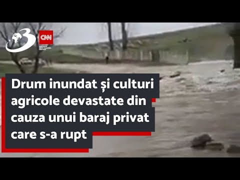 Drum inundat și culturi agricole devastate din cauza unui baraj privat care s-a rupt, în Dolj