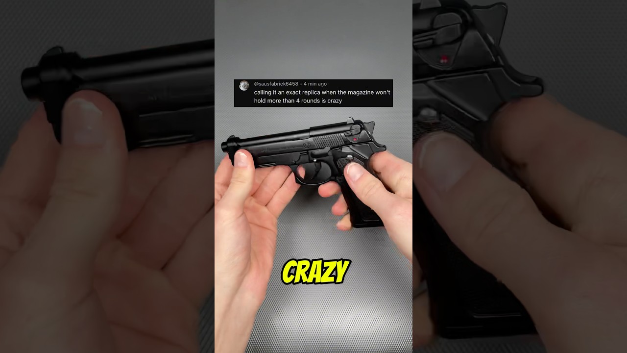 Calling it an exact replica when the magazine won’t hold more than 4 rounds is crazy!
