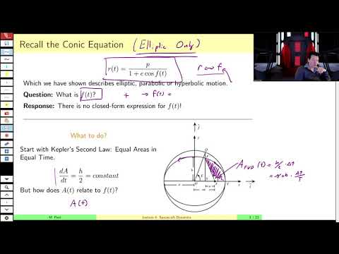 AEE462 Lecture 4, Part A - Moving Elliptic Orbits in Time