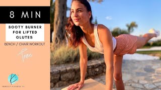 8 Minute Booty Burner for Lifted Glutes | Bench / Chair Workout