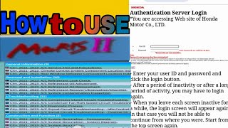 How to USE MaRIS 2 | Honda|Authentication Service login|