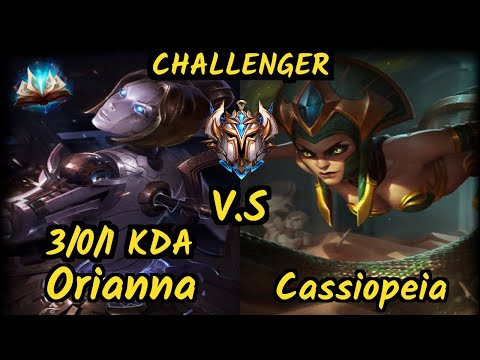 DOPA (Apdo) (ORIANNA) vs CASSIOPEIA - 3/0/1 KDA MID CHALLENGER GAMEPLAY - KR