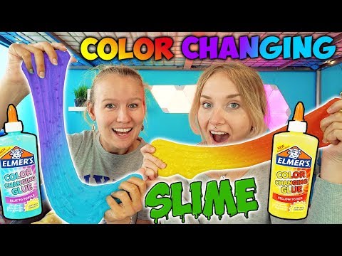 COLOR CHANGING SLIME Challenge Kathi & Ninas Schleim verändert die Farbe | Mega cooles Experiment