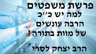 הרב יצחק לסרי - פרשת משפטים -למה יש כ"כ הרבה עונשים של מוות בתורה?