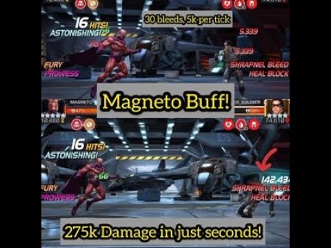 Magneto BUFF! OP damage, 275K damage off 1 Special 3!