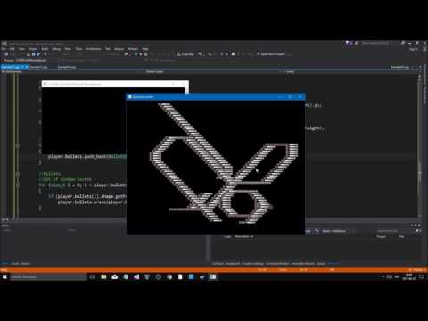 SFML C Tutorial 12 PART 1 4 | 2D Space shooter game using Sprites Textures and UI with Text