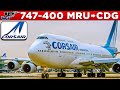 Corsair Boeing 747 400 Cockpit Mauritius To Paris