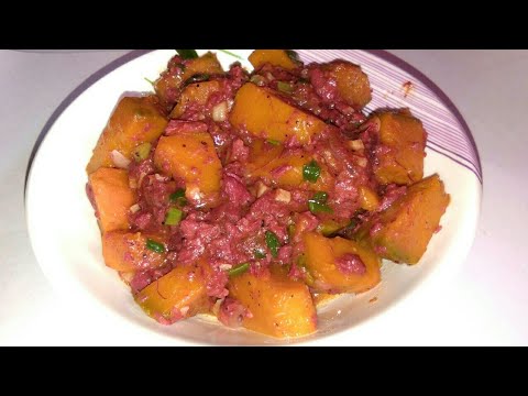 GINISANG KALABASA with Corned Beef