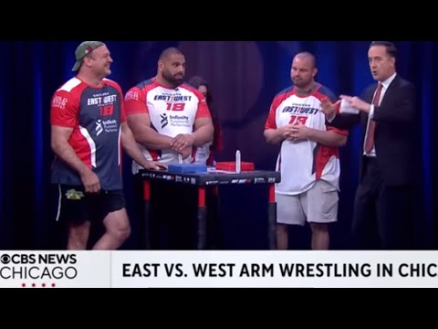 Devon Larratt, Travis Bagent & Levan on CBS News Chicago Armwreslting