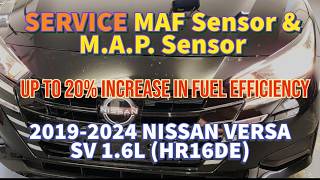 2019-2024 NISSAN VERSA 1.6L SV, Troubleshoot and Service Mass Air Flow, MAP sensors, and Air Filter