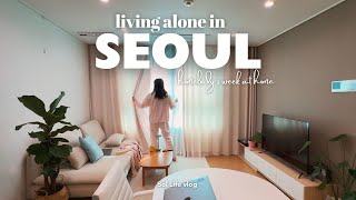 Living alone in Seoul | Homebody's week at home, Easy cooking, IKEA & New coffee machine(Japan Haul)
