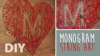 DIY Monogram String Art | ArtsyPaints