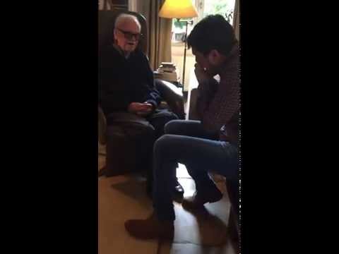 Toots Thielemans receives Franco Luciani in Brussels, 2016. "Garúa", tango by Troilo-Cadicamo