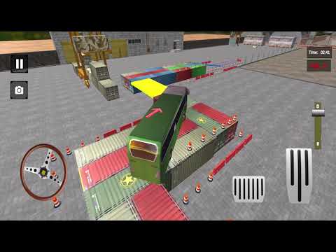 Modern Army Bus Parking Driving Simulator Game 2021-Gameplay Walkthrough Part 1 (Android, iOS)