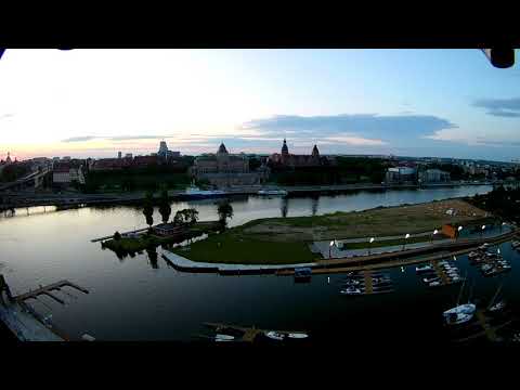 Szczecin Łasztownia, widok z lotu ptaka, dron SYMA X8HC, kamera EKEN H9R