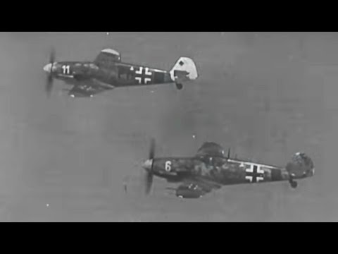 Luftwaffe Guncamera footage Messerschmitt Bf-109G6 | Battle for Germany June 1944
