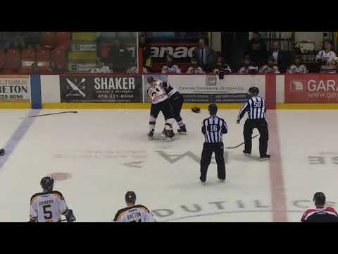 Fight/Bagarre Hubert Poulin vs Chris Cloutier 23 novembre 2018