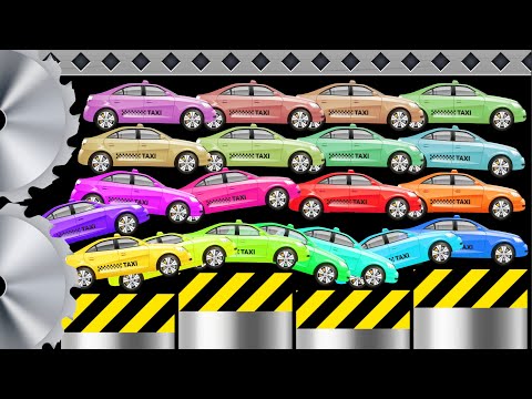 Taxi Car Race And Escape From Giant Saw Chasing - Who Can Survive?