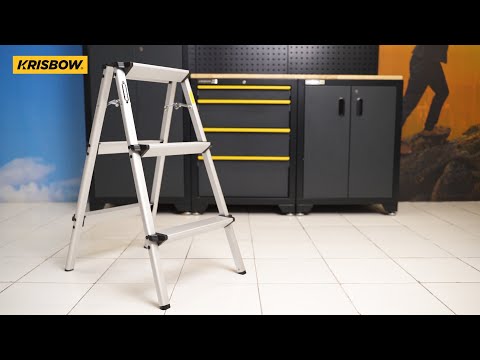 Gambar Krisbow Tangga Lipat Aluminium Tanpa Pegangan 3 Step