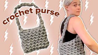 Super Easy Hand Crocheted Purse (from TikTok)