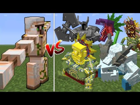 Helicopter iron golem vs (Mowzie's mobs) - Mowzie's mobs vs Helicopter iron golem