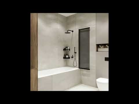 Миниатюра изображения товара Стеклянная шторка для ванны Benetto BEN801 BLT