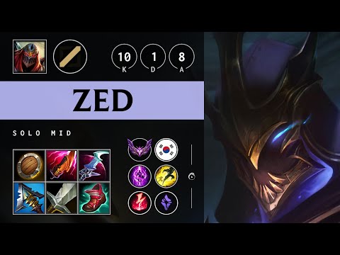 Zed Mid vs LeBlanc: Unstoppable - KR Master Patch 14.19