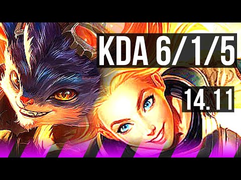 RUMBLE & Varus vs LUX & Caitlyn (SUP) | 6/1/5, Rank 10 Rumble | KR Challenger | 14.11