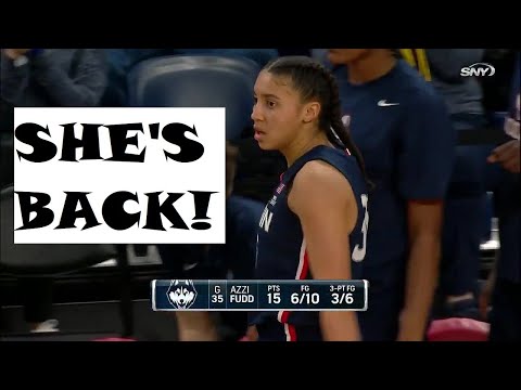 Azzi Fudd RETURNS After Missing 12 GAMES, Helps #10 UConn Huskies Win 167th STRAIGHT Conference Game