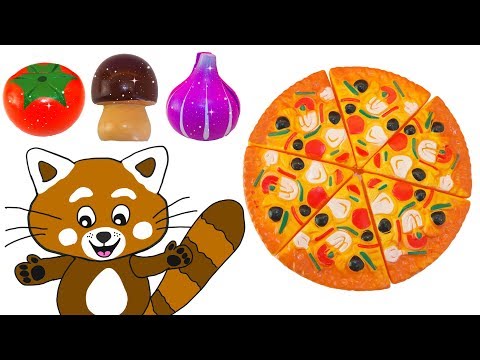 Pukkins lagar Pizza med roliga leksaker och lera - Barnkanalen på youtube